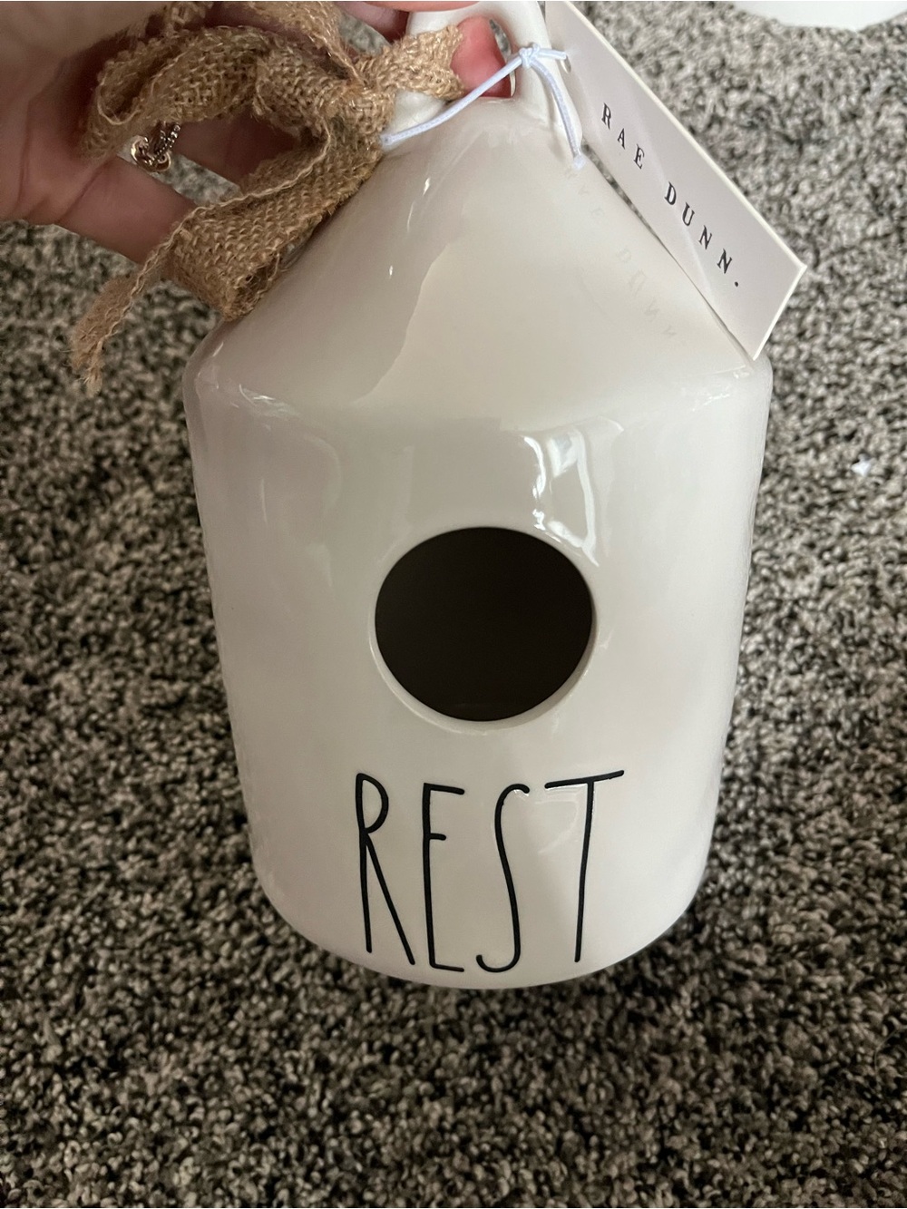 Rae Dunn bird feeder